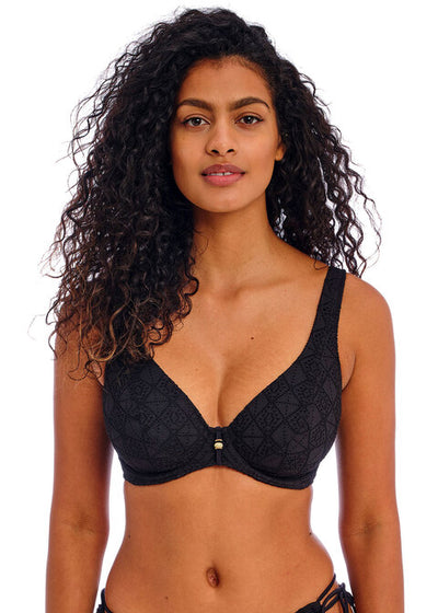 Freya Swimwear Nomad Nights High Apex Bikini Top Black