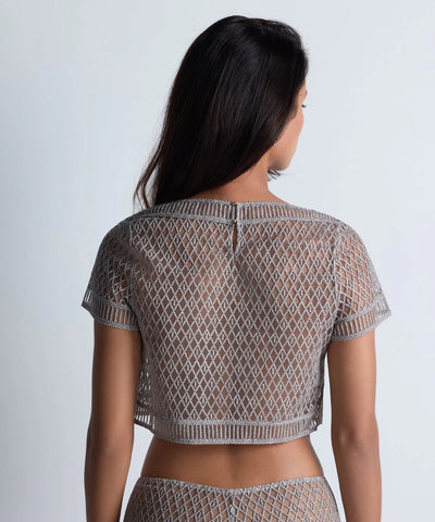 Aubade Stardust dream Sleeve top Cosmos Silver