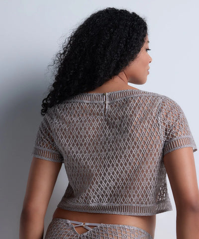 Aubade Stardust dream Sleeve top Cosmos Silver