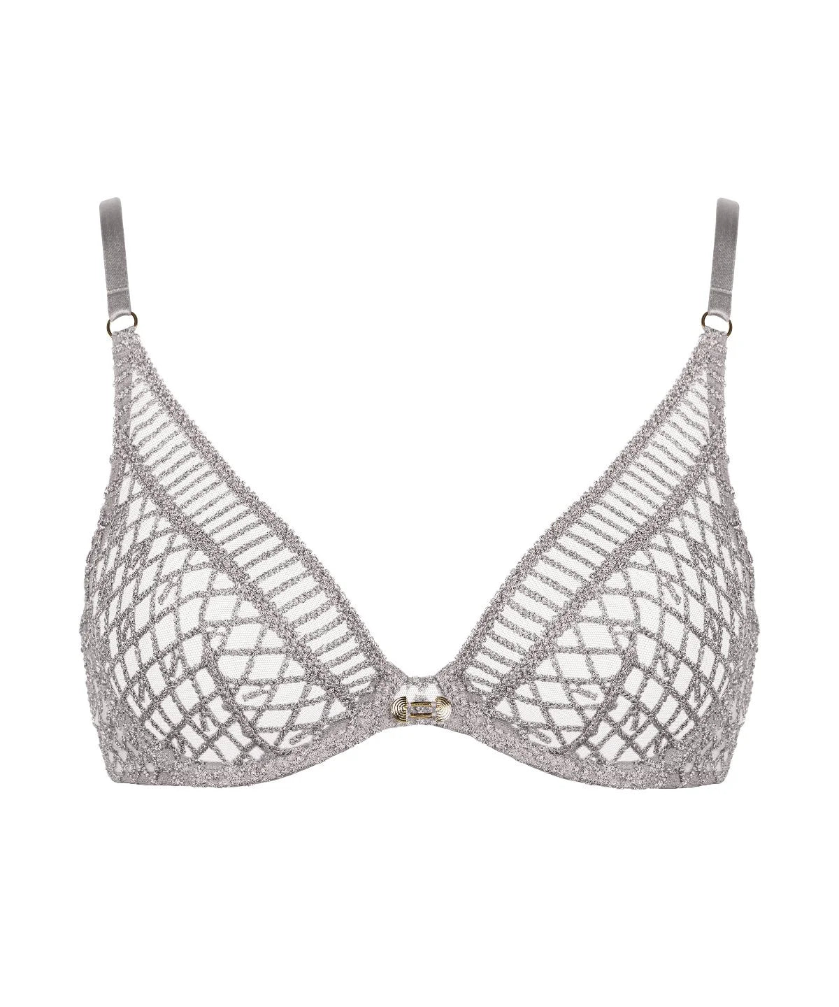 Aubade Stardust Dream Triangle Plunge bra Cosmos SIlver
