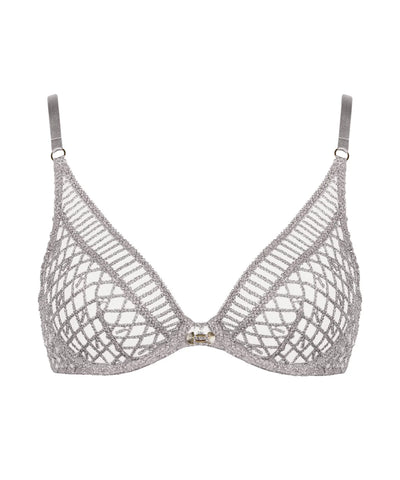Aubade Stardust Dream Triangle Plunge bra Cosmos SIlver