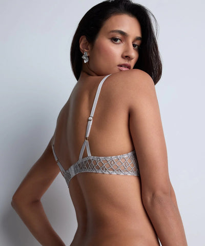 Aubade Stardust Dream Triangle Plunge bra Cosmos SIlver