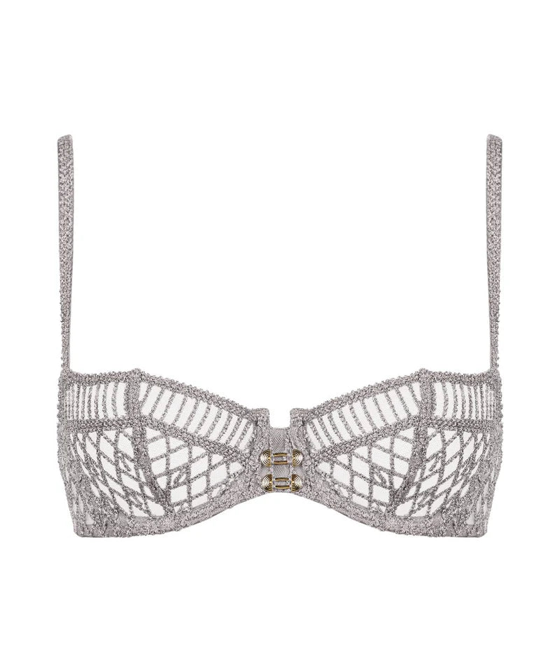 Aubade Stardust Dream Balcony bra Cosmos Silver