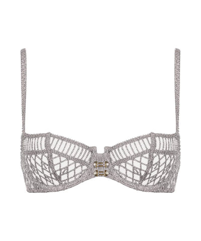 Aubade Stardust Dream Balcony bra Cosmos Silver