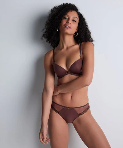 Aubade Sheer Emotion Brazilian brief Sepia