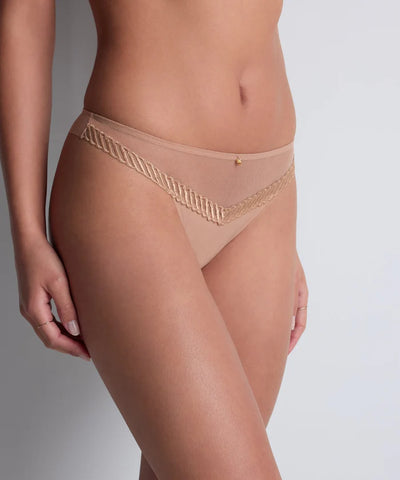 Aubade Sheer Emotion Tanga Sand
