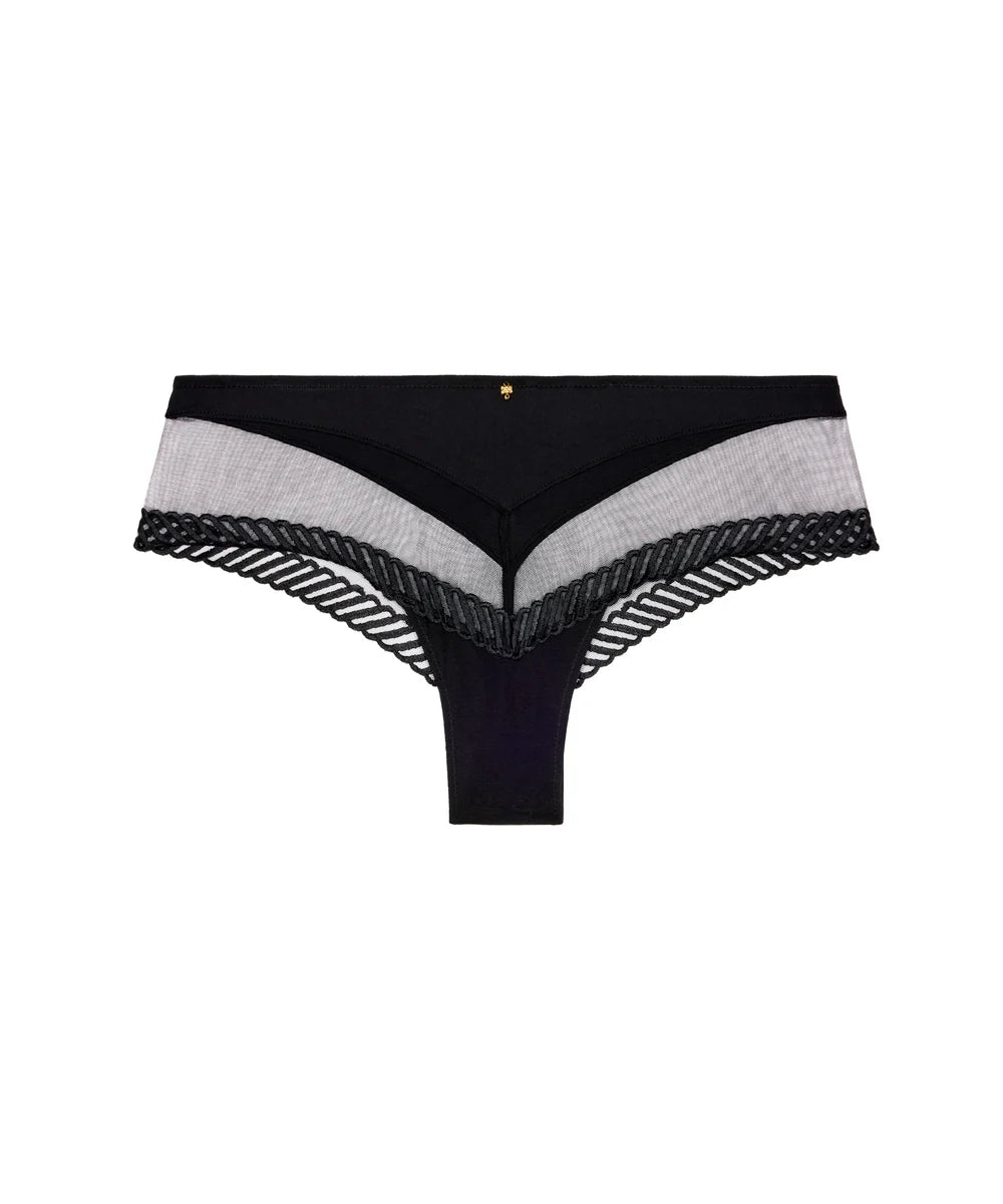 Aubade Sheer Emotion Cheeky Brief Black