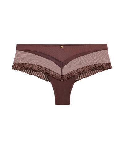 Aubade Sheer Emotion Cheeky brief Sepia