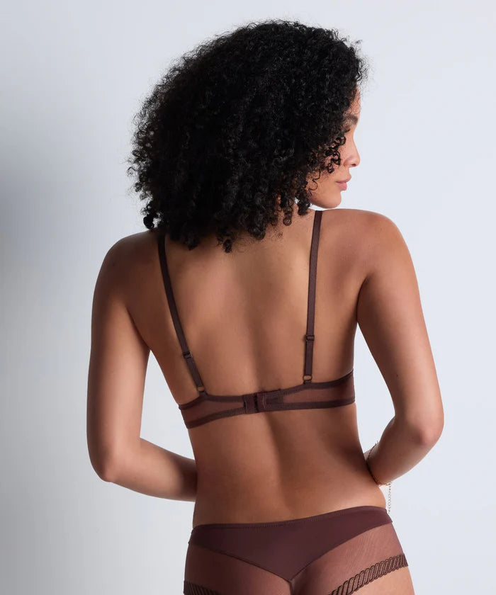 Aubade Sheer Emotion Cheeky brief Sepia