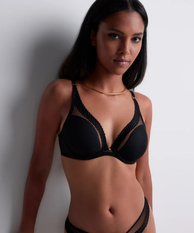 Aubade Sheer Emotion Triangle Bra Black