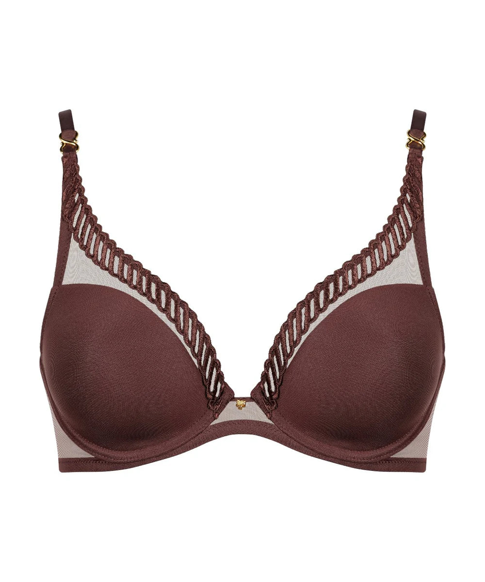Aubade Sheer Emotion Triangle bra Sepia