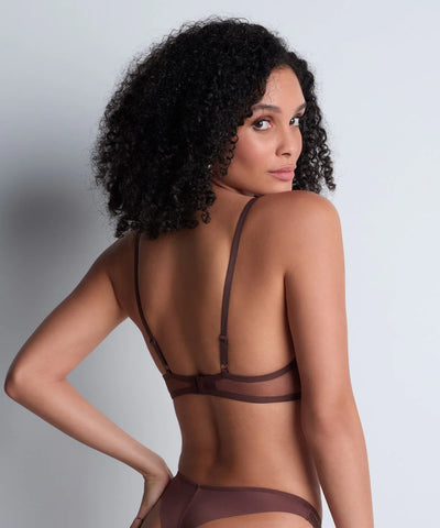 Aubade Sheer Emotion Triangle bra Sepia