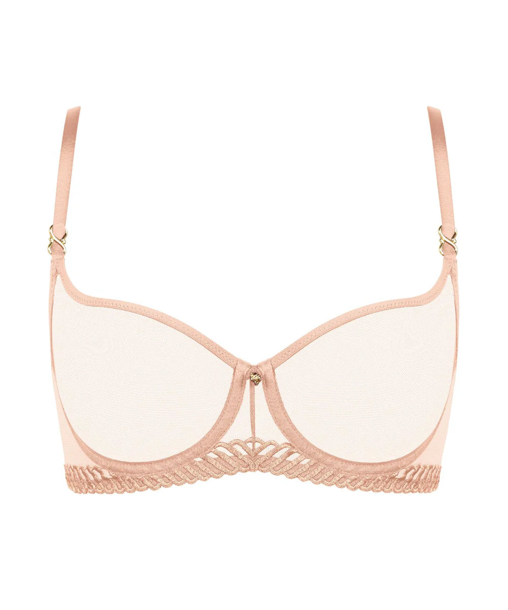 Aubade Sheer Emotion Half Cup Bra Sand