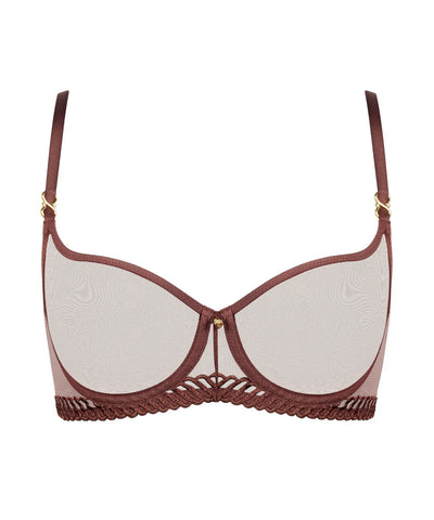 Aubade Sheer Emotion Half Cup Bra Sepia