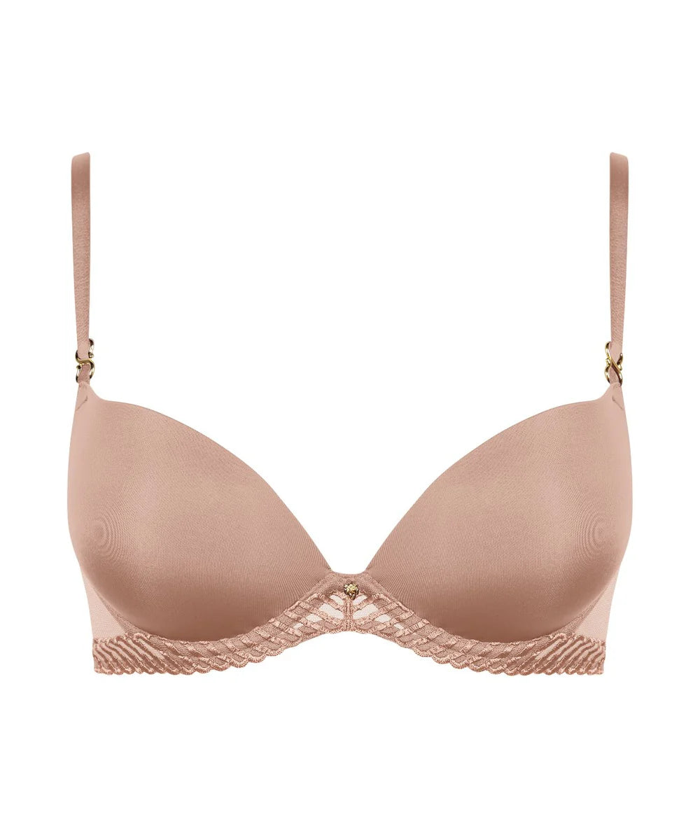 Aubade Sheer Emotion  Moulded push-up bra Sand