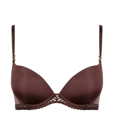 Aubade Sheer Emotion  Moulded push-up bra Sepia