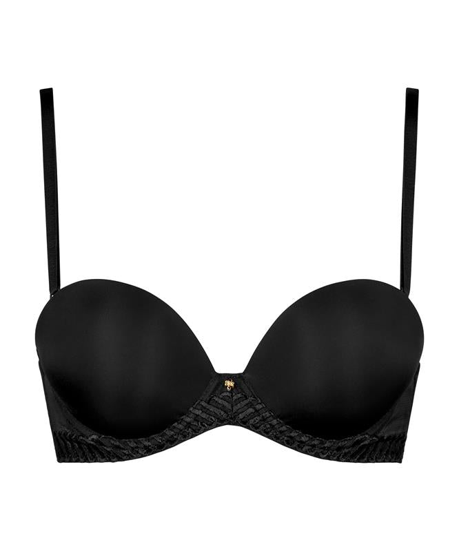 Aubade Sheer Emotion Bandeau Plunge Bra Black