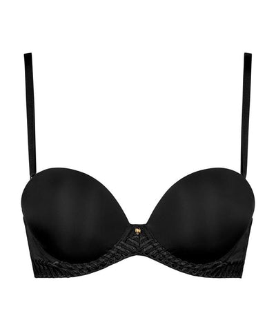Aubade Sheer Emotion Bandeau Plunge Bra Black