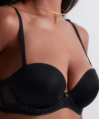 Aubade Sheer Emotion Bandeau Plunge Bra Black
