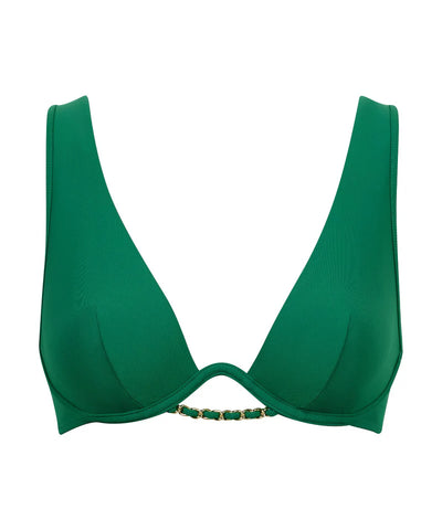 Aubade Sparkling Treasure Single-wire triangle bra Palm Green