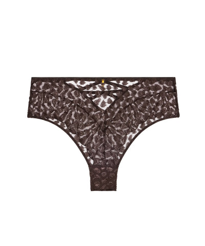 Aubade Crazy In Love High-Waist Brief Satin Brown