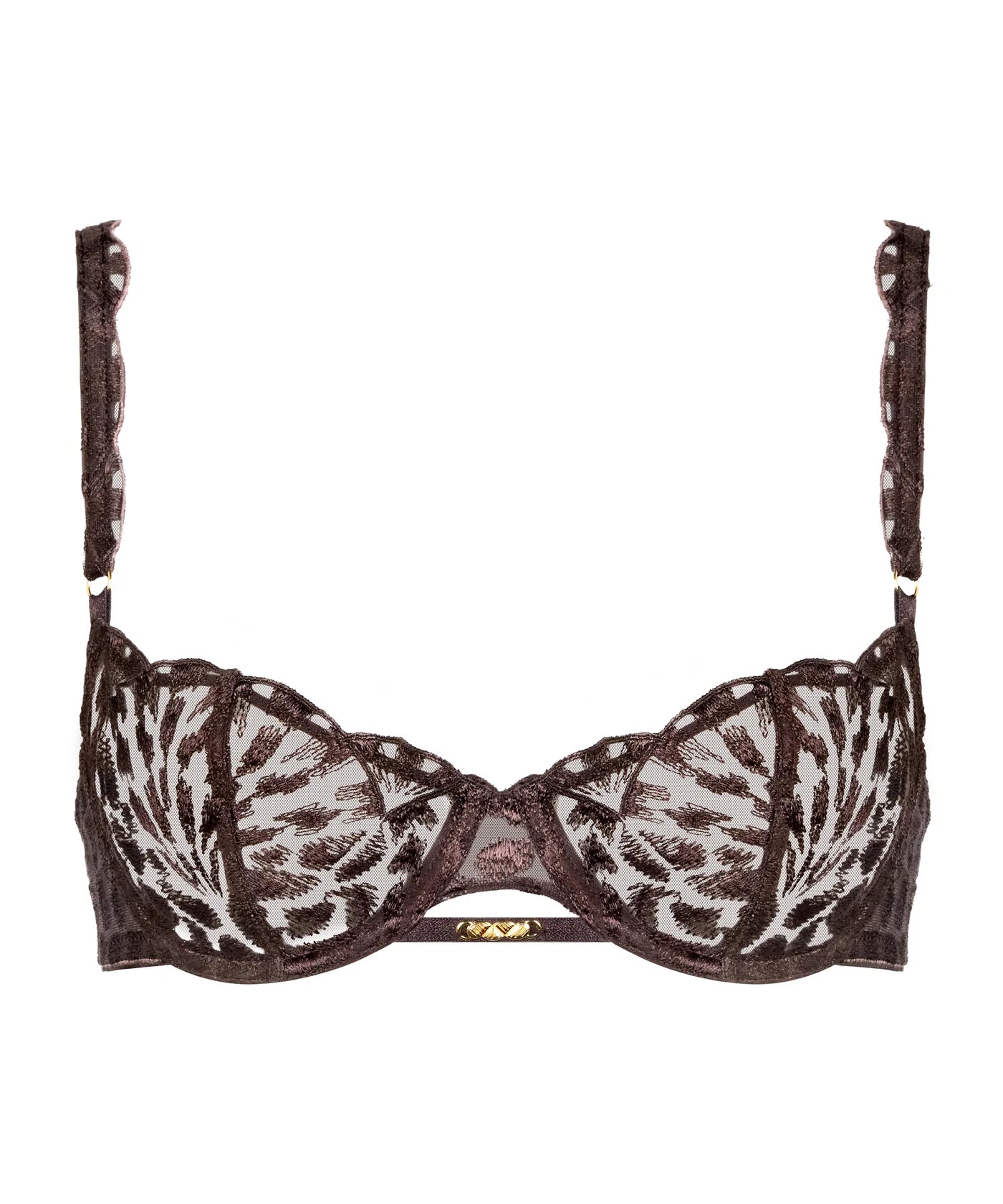 Aubade Crazy in Love Half Cup Bra Satin Brown