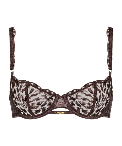 Aubade Crazy in Love Half Cup Bra Satin Brown