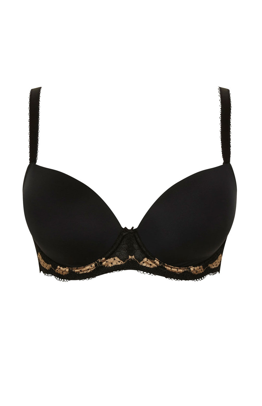 Panache Clara Moulded Sweetheart bra Black/Gold