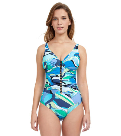 Gottex Retro Love D-cup V-neck Swimsuit