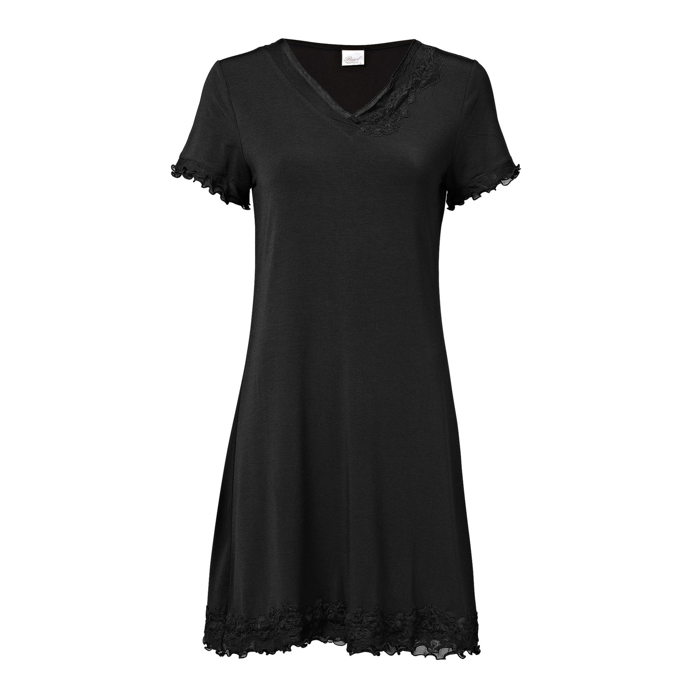 Pearl Design Stockholm Bella nattlinne med kort ärm Black