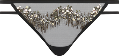 Chantelle X Genesis Tanga Glitter Black