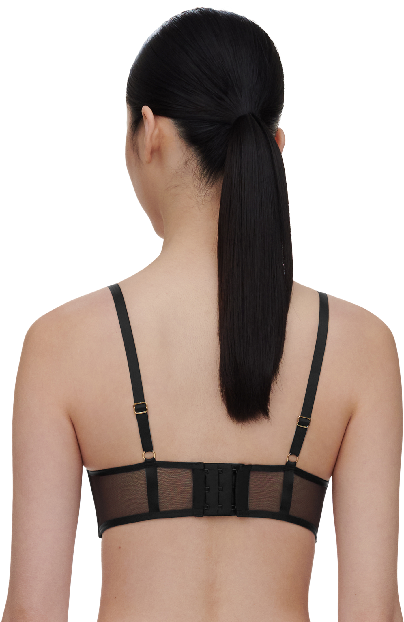 Chantelle X Genesis Half-cup balcony bra Glitter Black
