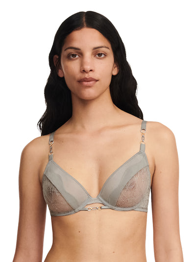 Chantelle X Spark Underwired Bra Metal Grey