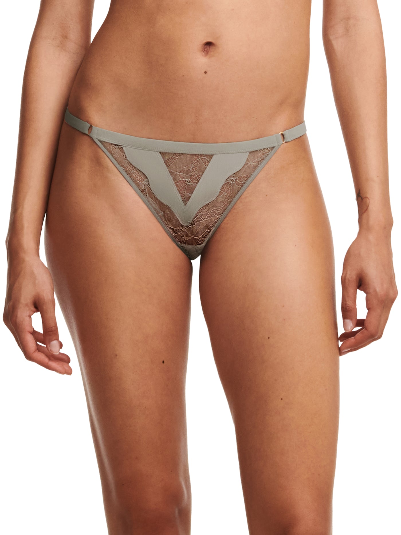 Chantelle X Spark Thong Metal Grey