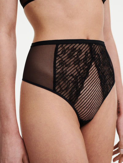 Chantelle X Txture High-Waisted Thong Black