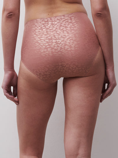 Chantelle SoftStretch High Waist Brief Pink Leo Shimmer