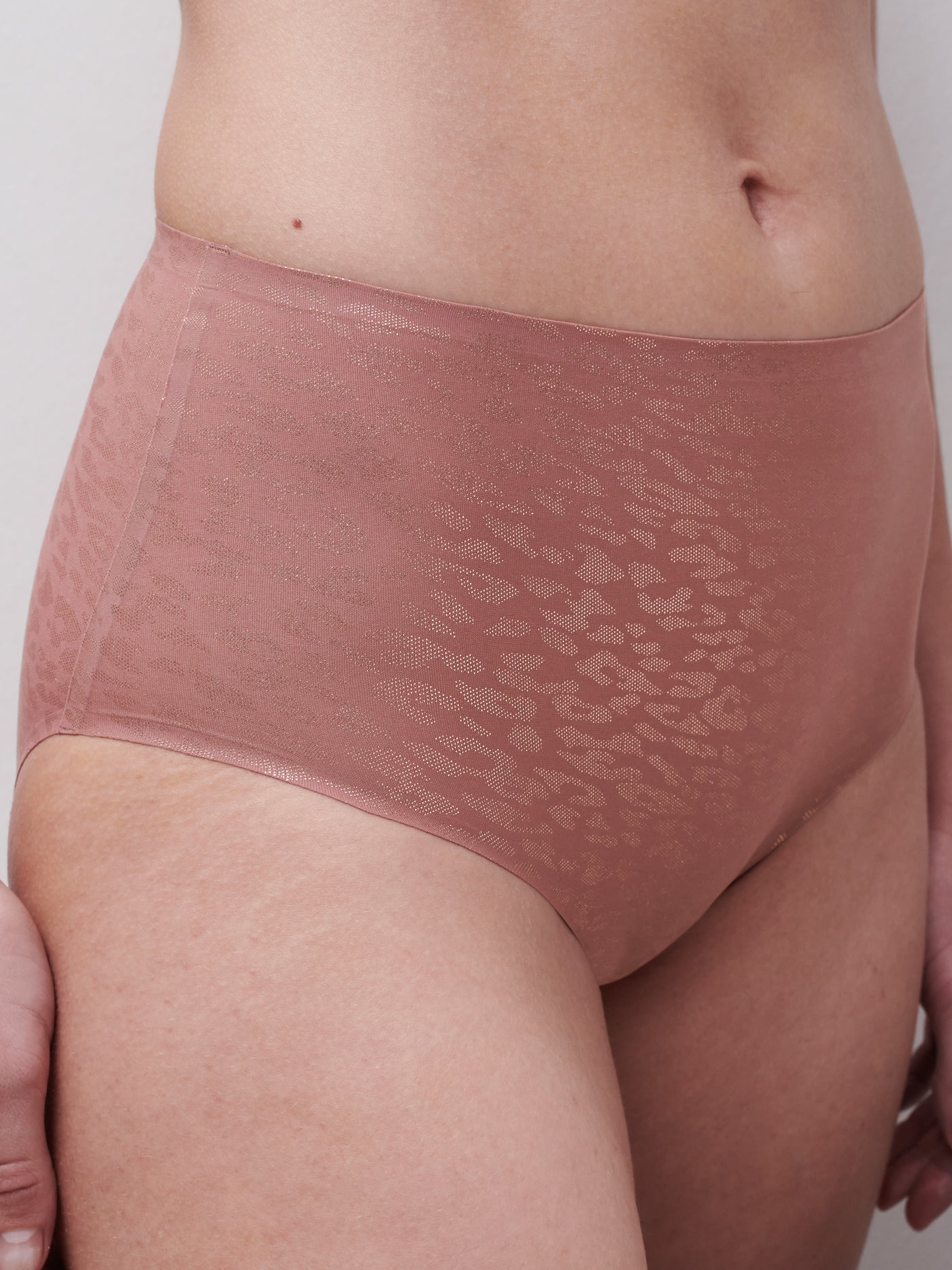 Chantelle SoftStretch High Waist Brief Pink Leo Shimmer