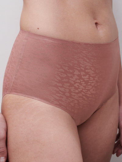Chantelle SoftStretch High Waist Brief Pink Leo Shimmer