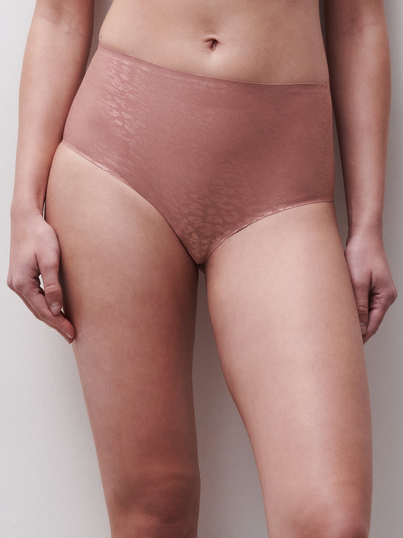 Chantelle SoftStretch High Waist Brief Pink Leo Shimmer