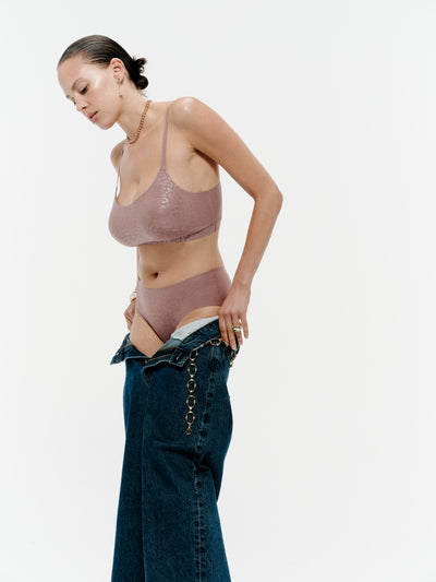 Chantelle SoftStretch Padded Bralette Pink Leo Shimmer