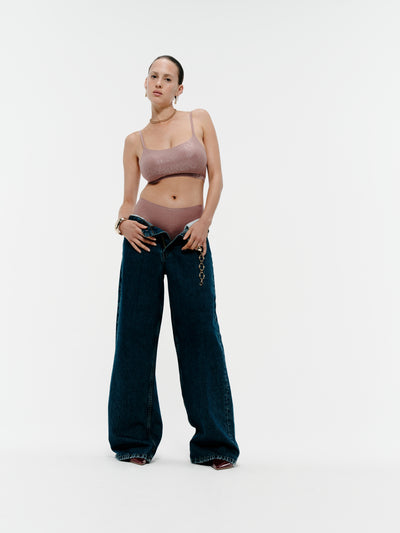 Chantelle SoftStretch Padded Bralette Pink Leo Shimmer