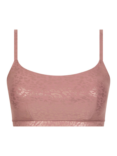 Chantelle SoftStretch Padded Bralette Pink Leo Shimmer