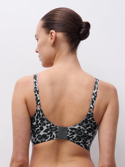 Chantelle Softstretch Power Plunge Wirefreebra Grey Leopard