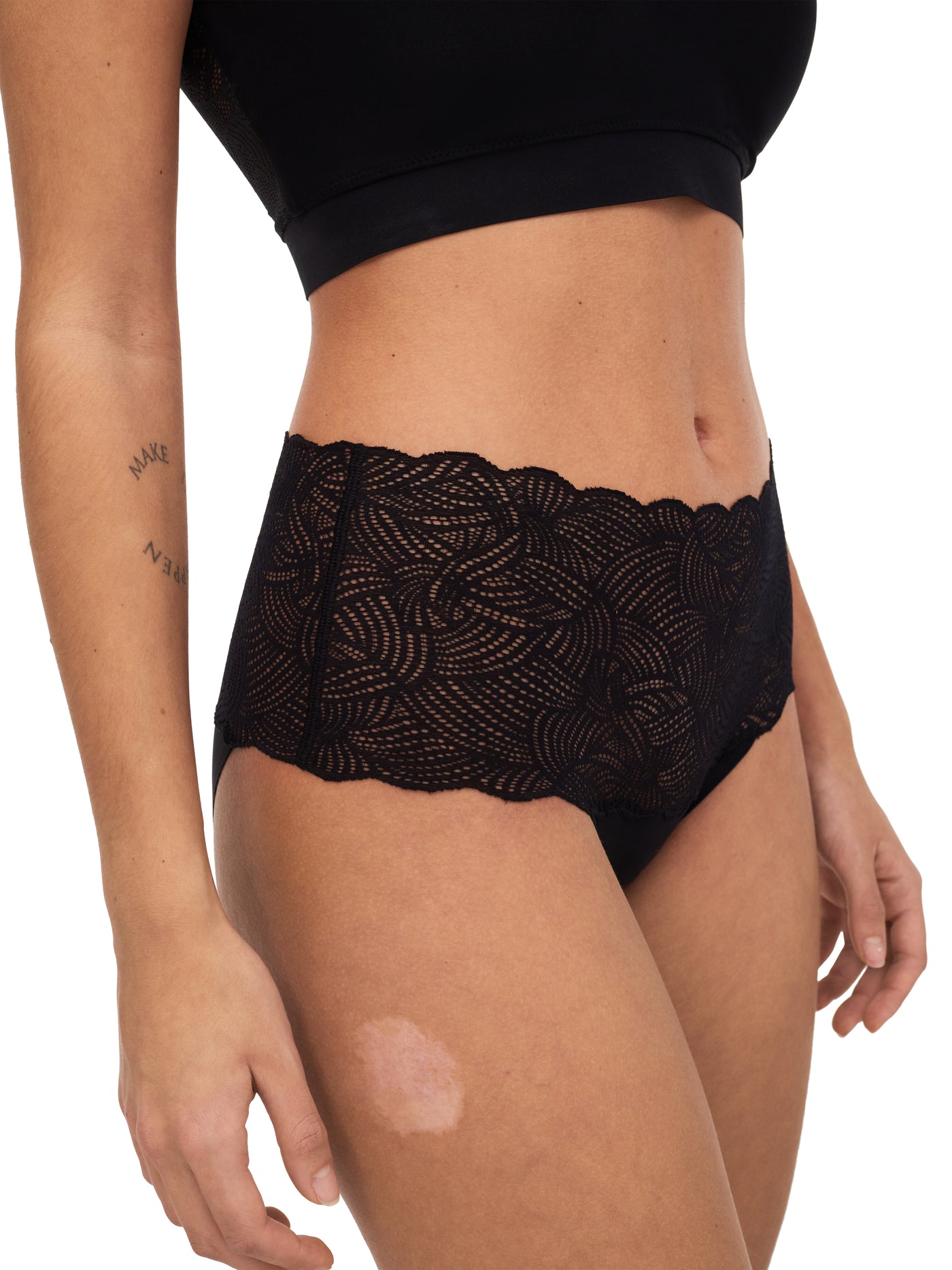 Chantelle Softstretch Lace High Waist Brief Black