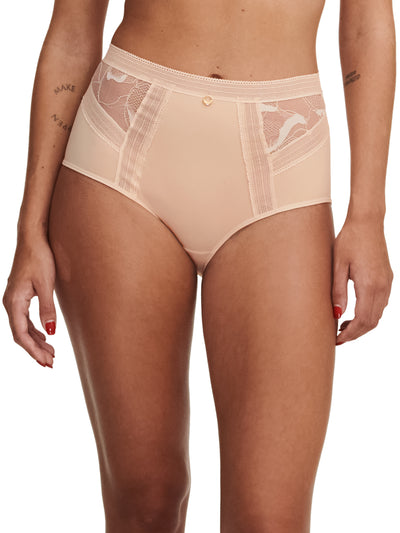 Chantelle True Lace High waisted Full Brief Golden Beige