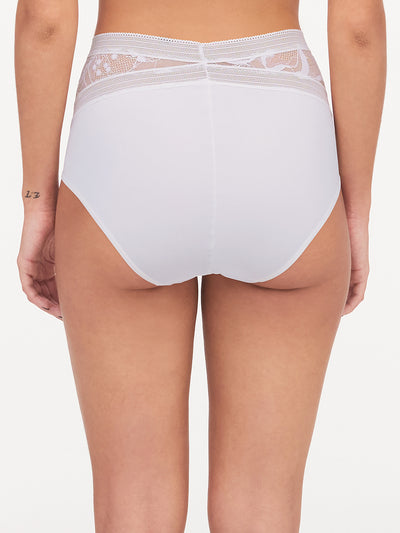 Chantelle True Lace High waisted Full Brief Milk