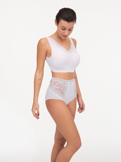 Chantelle True Lace High waisted Full Brief Milk