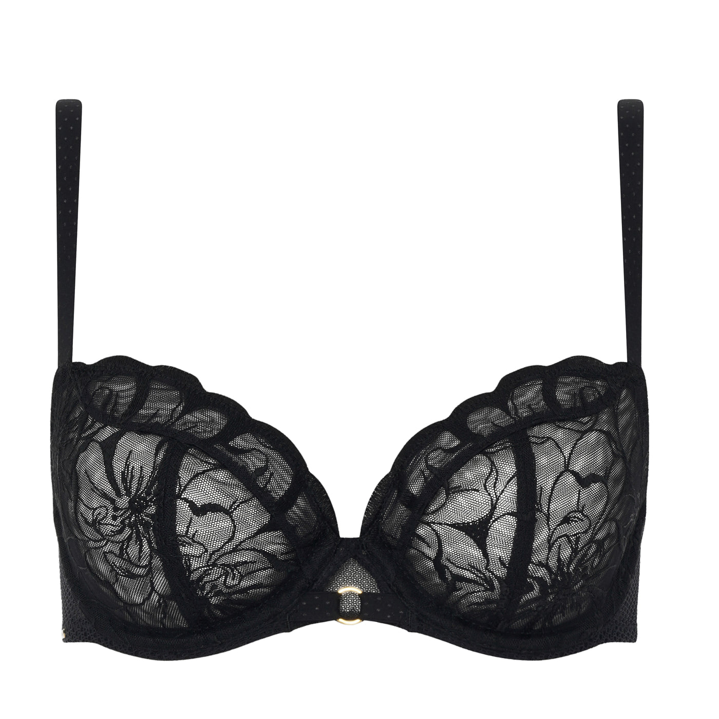 Chantelle Fleurs Covering Underwired Bra Black