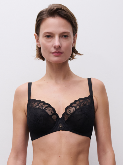 Chantelle Fleurs Covering Underwired Bra Black