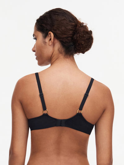 Chantelle Fleurs Plunge underwire bra Black